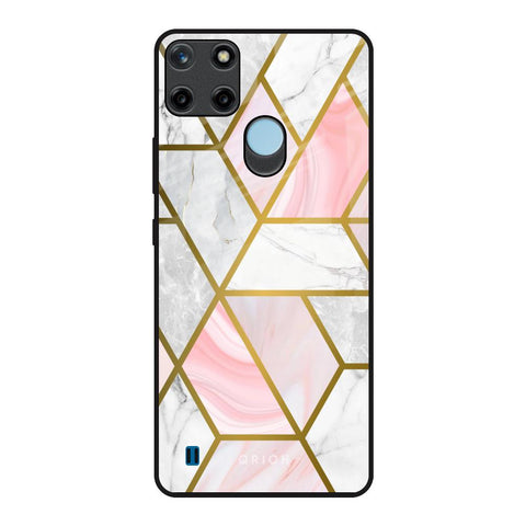 Geometrical Marble Realme C21Y Glass Back Cover Online