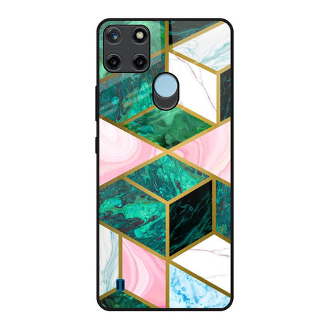 Seamless Green Marble Realme C21Y Glass Back Cover Online