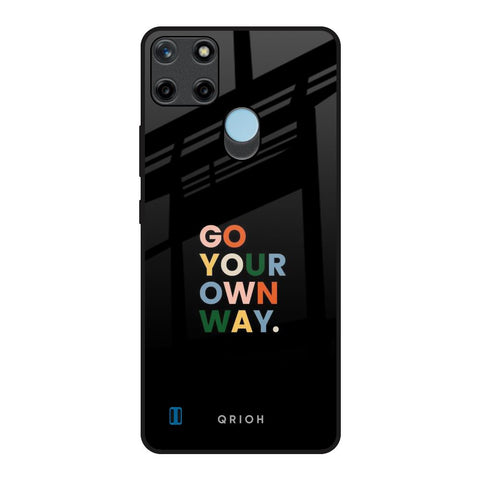 Go Your Own Way Realme C21Y Glass Back Cover Online