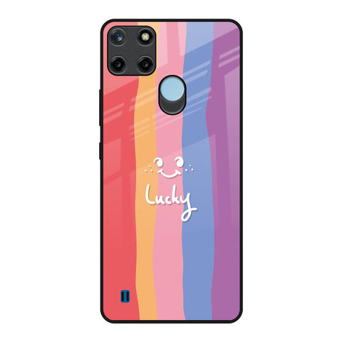 Lucky Abstract Realme C21Y Glass Back Cover Online