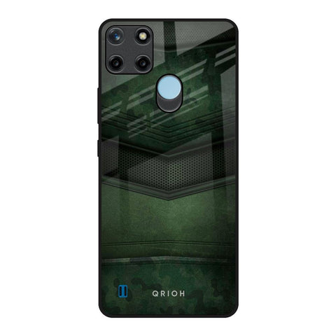 Green Leather Realme C21Y Glass Back Cover Online