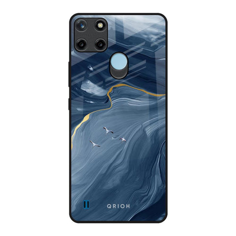 Deep Ocean Marble Realme C21Y Glass Back Cover Online