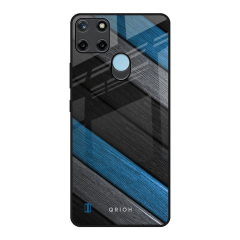 Multicolor Wooden Effect Realme C21Y Glass Back Cover Online