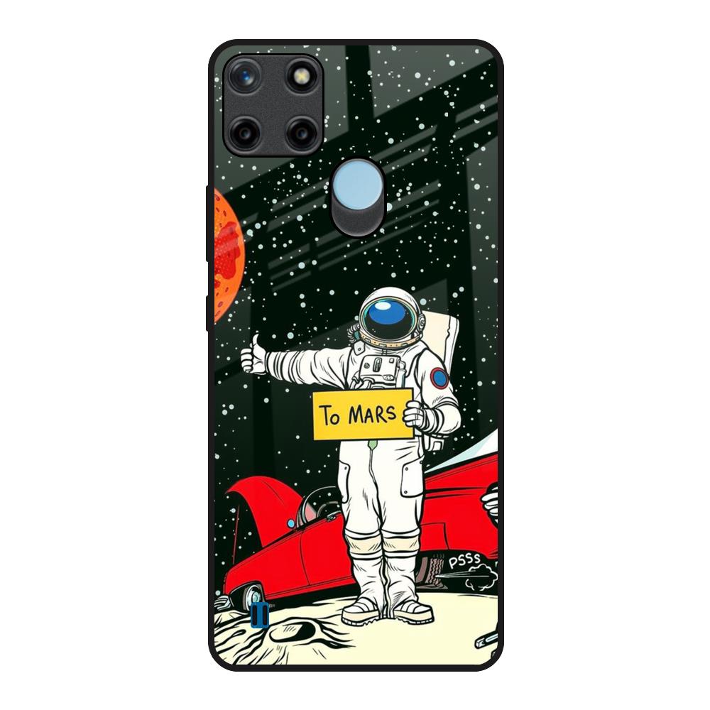 Astronaut on Mars Realme C21Y Glass Back Cover Online