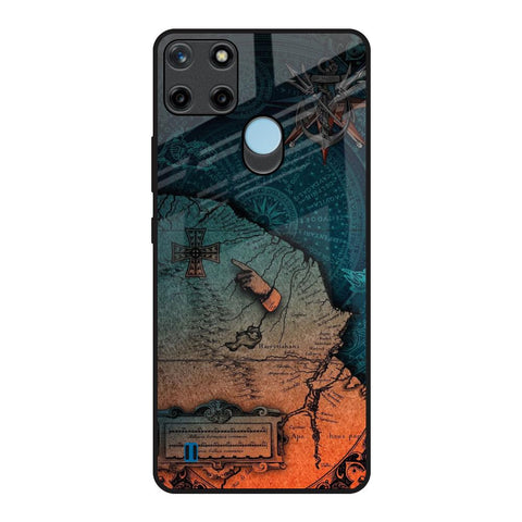 Geographical Map Realme C21Y Glass Back Cover Online