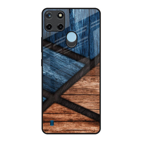 Wooden Tiles Realme C21Y Glass Back Cover Online