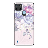 Elegant Floral Realme C21Y Glass Back Cover Online