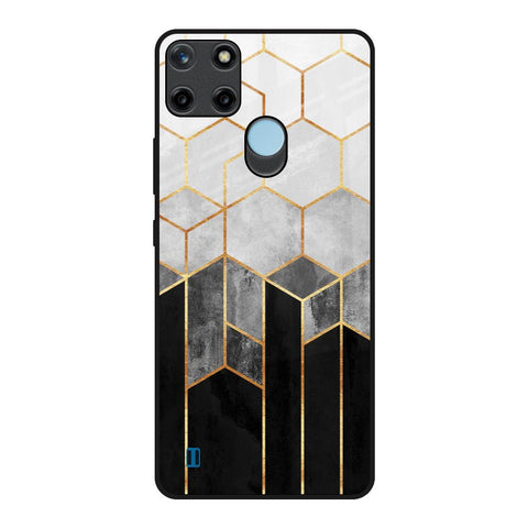 Tricolor Pattern Realme C21Y Glass Back Cover Online