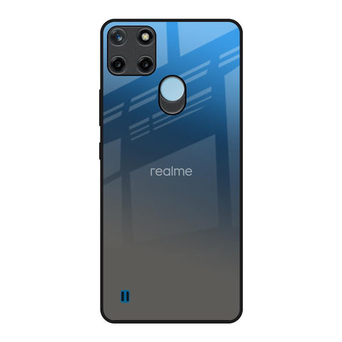 Blue Grey Ombre Realme C21Y Glass Back Cover Online