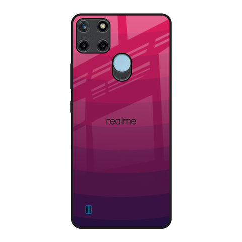 Wavy Pink Pattern Realme C21Y Glass Back Cover Online
