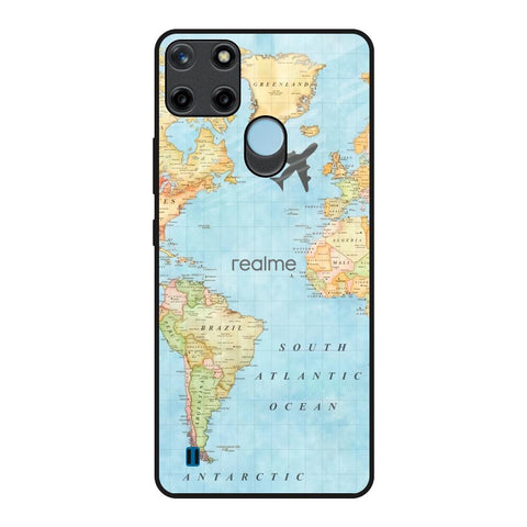 Fly Around The World Realme C21Y Glass Back Cover Online