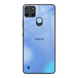 Vibrant Blue Texture Realme C21Y Glass Back Cover Online