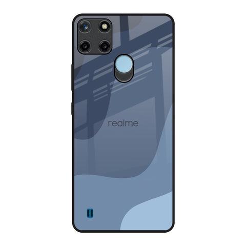 Navy Blue Ombre Realme C21Y Glass Back Cover Online