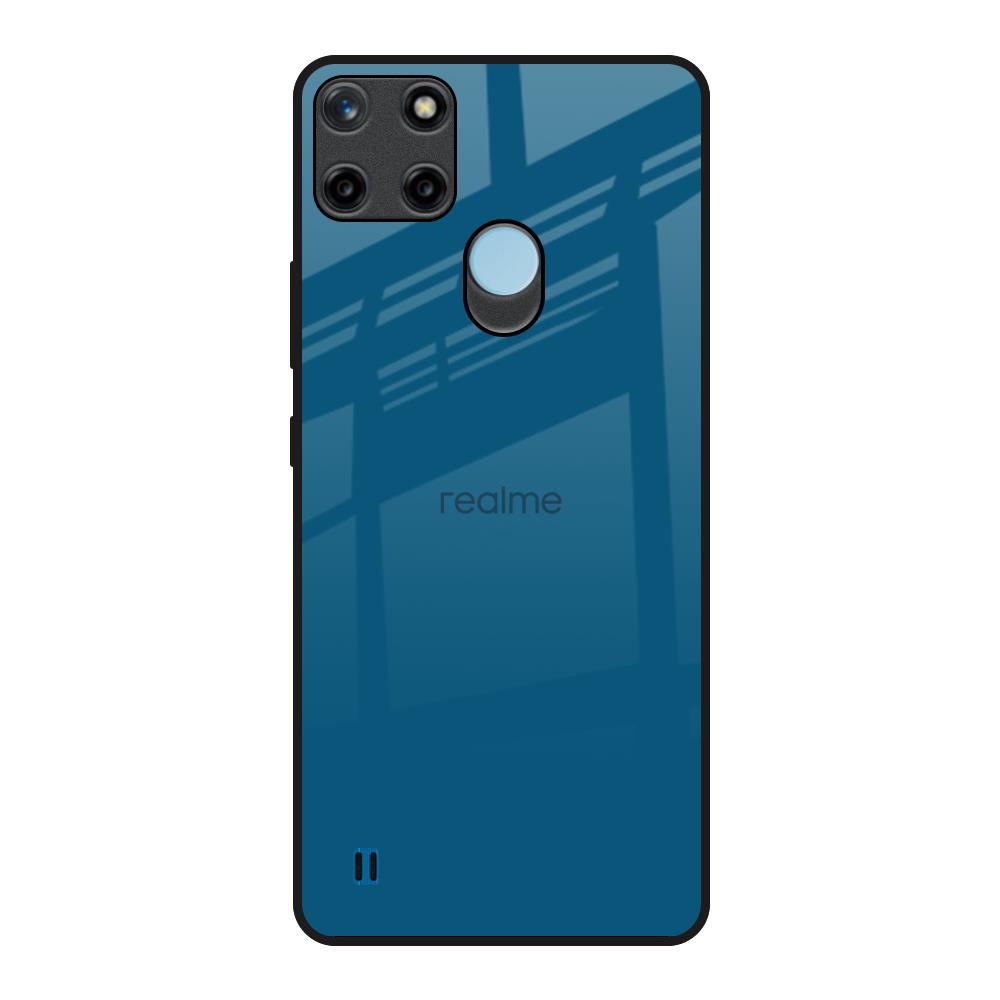 Cobalt Blue Realme C21Y Glass Back Cover Online