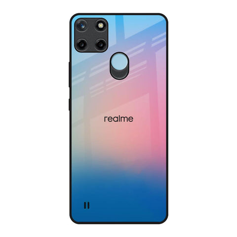 Blue & Pink Ombre Realme C21Y Glass Back Cover Online
