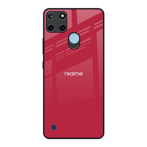 Solo Maroon Realme C21Y Glass Back Cover Online