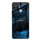 Polygonal Blue Box Realme C21Y Glass Back Cover Online