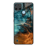 Golden Splash Realme C21Y Glass Back Cover Online
