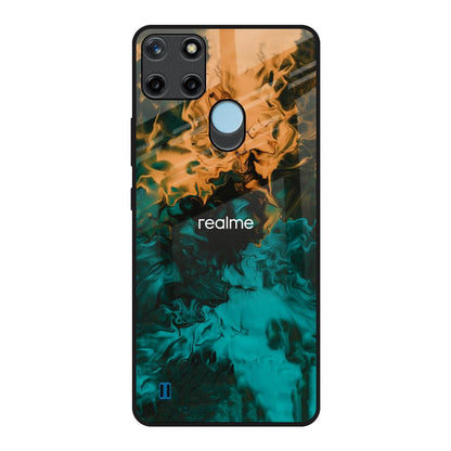 Watercolor Wave Realme C21Y Glass Back Cover Online