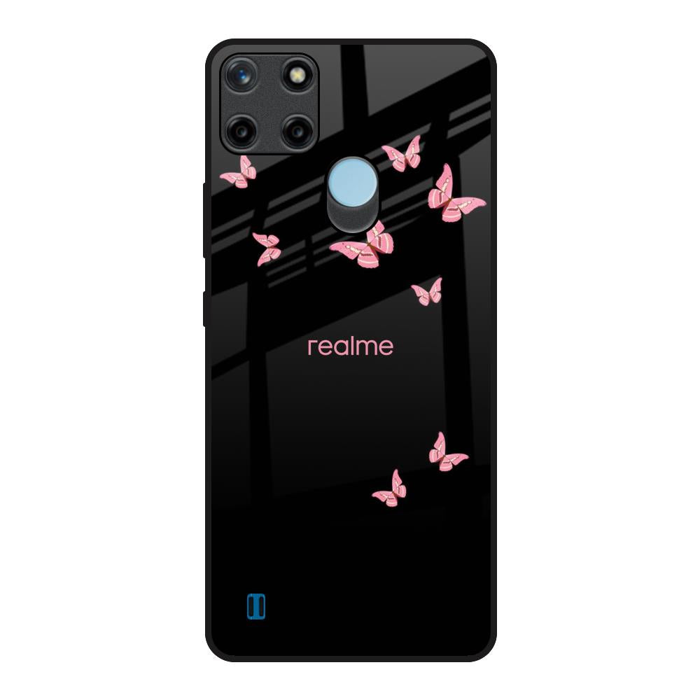 Fly Butterfly Realme C21Y Glass Back Cover Online