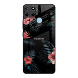 Tropical Art Flower Realme C21Y Glass Back Cover Online