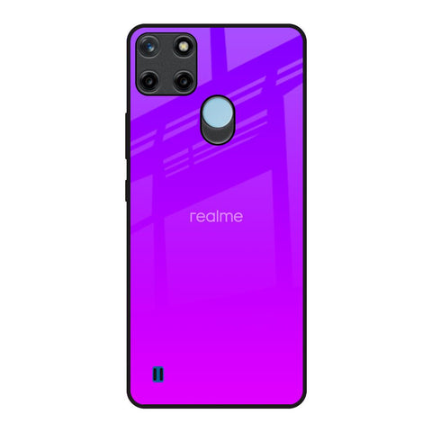 Purple Pink Realme C21Y Glass Back Cover Online