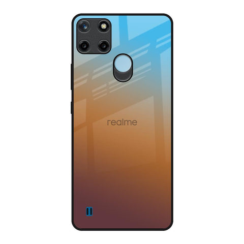 Rich Brown Realme C21Y Glass Back Cover Online