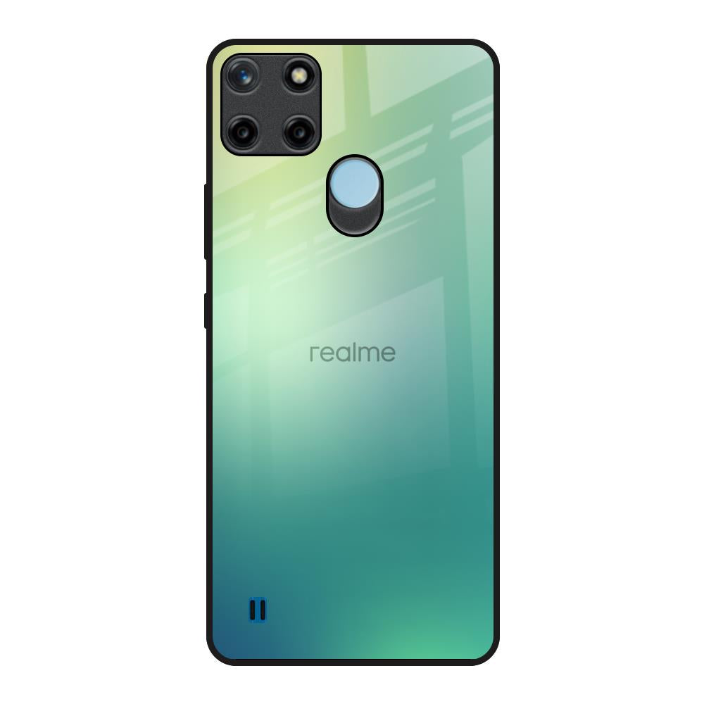 Dusty Green Realme C21Y Glass Back Cover Online