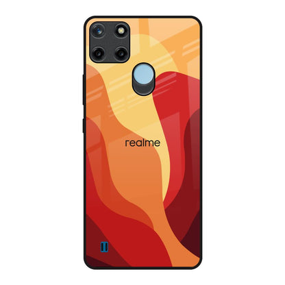 Magma Color Pattern Realme C21Y Glass Back Cover Online