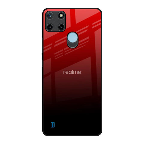Maroon Faded Realme C21Y Glass Back Cover Online