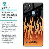 Fire Flame Glass Case for Realme C21Y