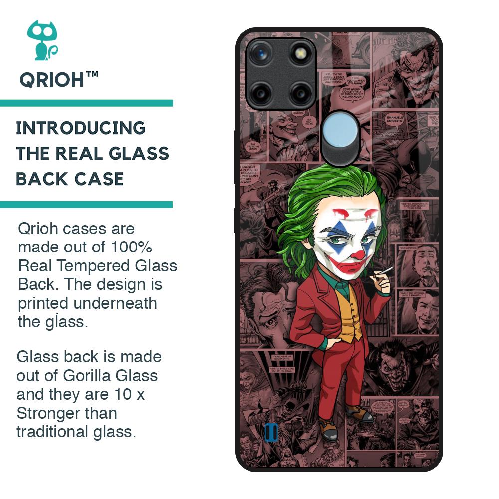 Joker Cartoon Glass Case for Realme C21Y