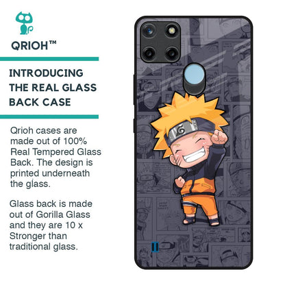 Orange Chubby Glass Case for Realme C21Y