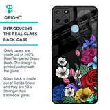 Rose Flower Bunch Art Glass Case for Realme C21Y