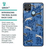 Blue Cheetah Glass Case for Realme C21Y