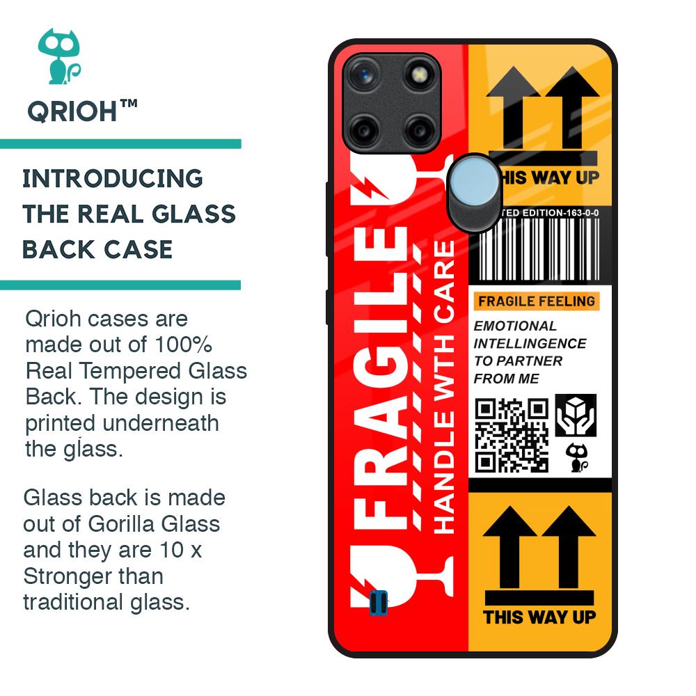 Handle With Care Glass Case for Realme C21Y