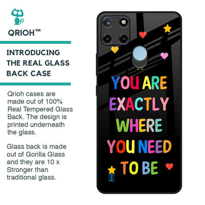 Magical Words Glass Case for Realme C21Y