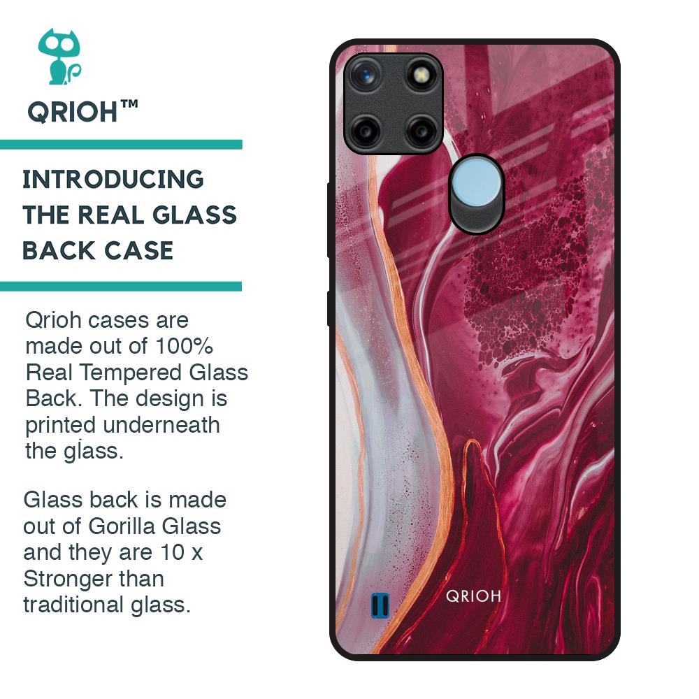 Crimson Ruby Glass Case for Realme C21Y