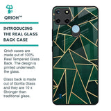 Abstract Green Glass Case For Realme C21Y