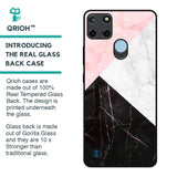 Marble Collage Art Glass Case For Realme C21Y