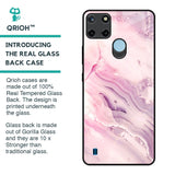 Diamond Pink Gradient Glass Case For Realme C21Y