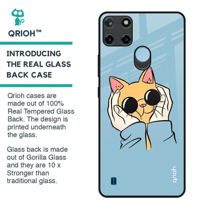 Adorable Cute Kitty Glass Case For Realme C21Y