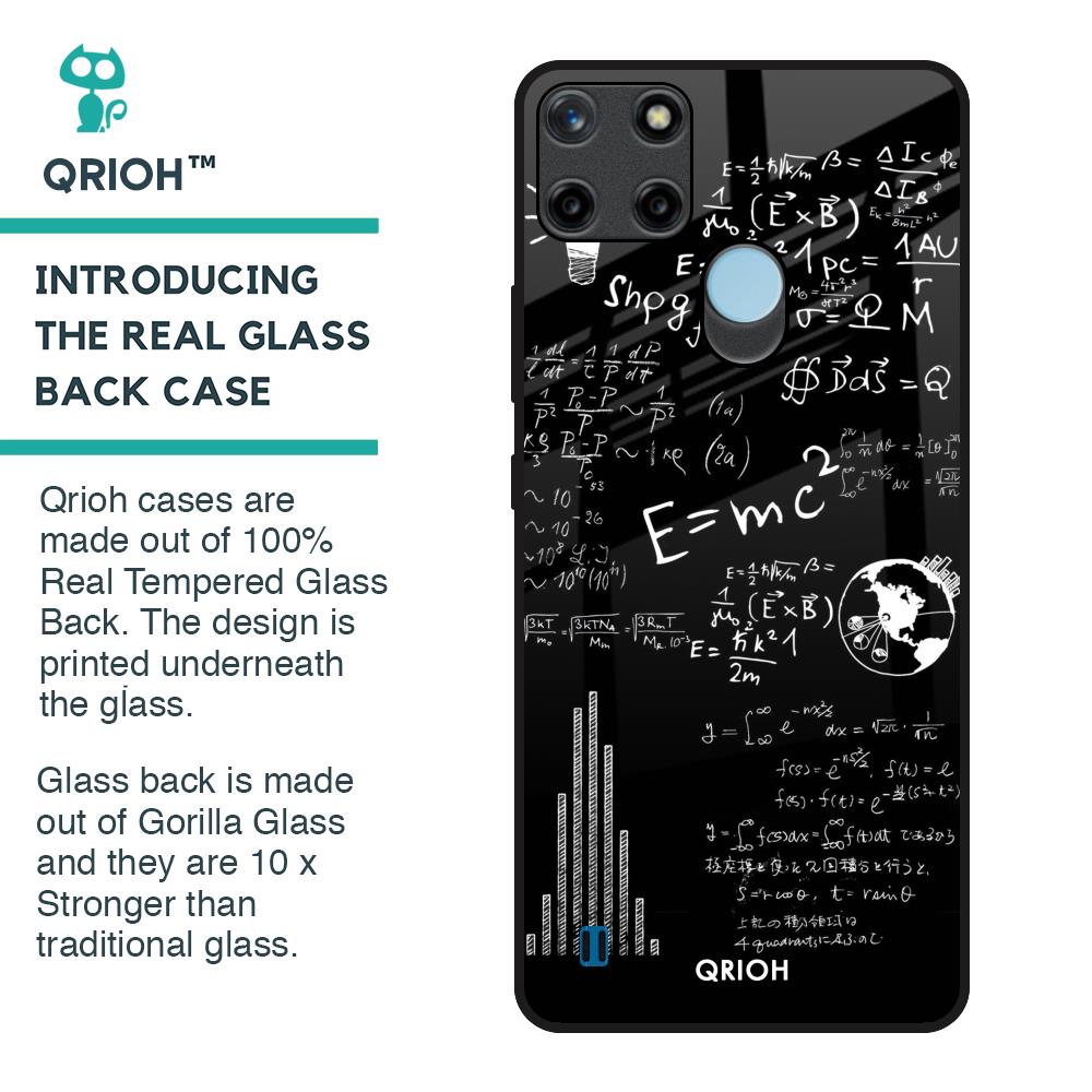 Funny Math Glass Case for Realme C21Y