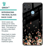 Floating Floral Print Glass Case for Realme C21Y