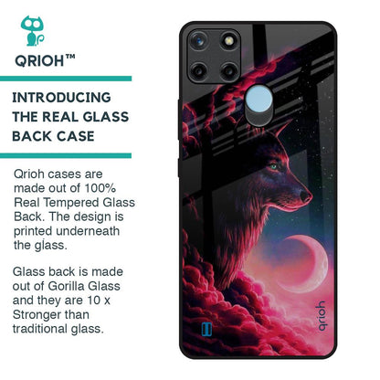 Moon Wolf Glass Case for Realme C21Y
