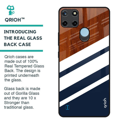 Bold Stripes Glass Case for Realme C21Y