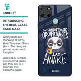 Struggling Panda Glass Case for Realme C21Y
