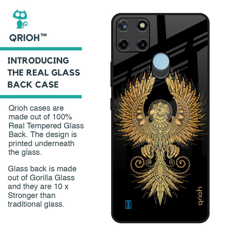 Mythical Phoenix Art Glass Case for Realme C21Y