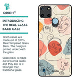Abstract Faces Glass Case for Realme C21Y