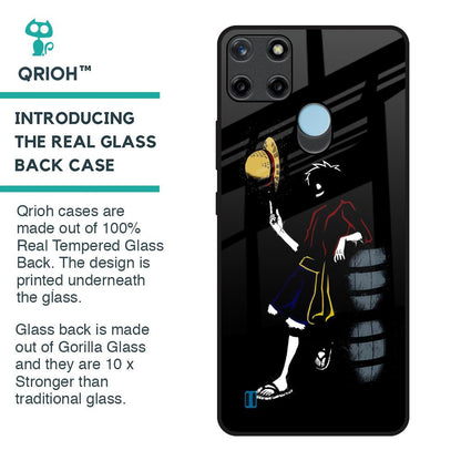 Luffy Line Art Glass Case for Realme C21Y